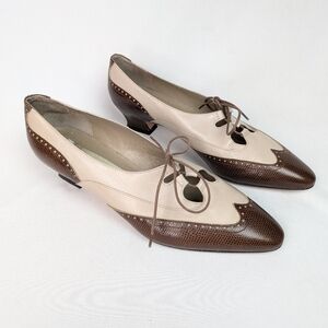 Vintage Nordstrom Spectator Heels Lace Up Oxford Pumps